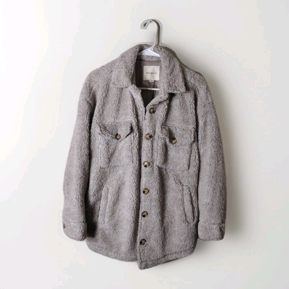 Thread Supply Jacket XS Button Down Pockets Sherpa